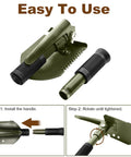 Ultra Portable Folding Camping Shovel with Carbon Steel Build assembly instructions and components