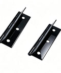 2.72 Inch Black Matte Cabinet Hinges Set With Stainless Steel Folding Butt Hinges and Screws shown in a pair