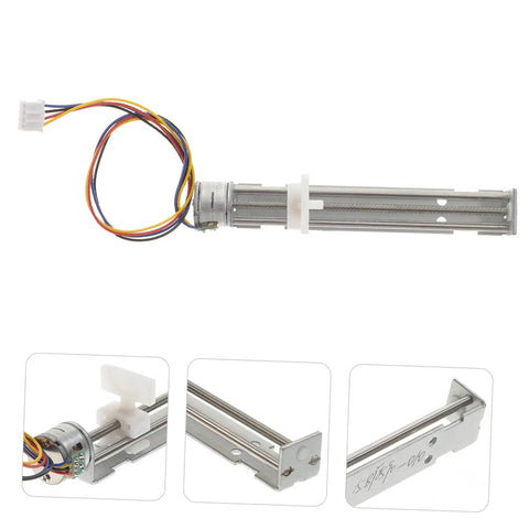 Premium 80 Mm Stroke Stepper Motor For Linear Stage Actuator With Plug And Play Diy Router Replacement Setup shown from top view with wires.