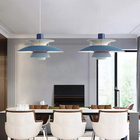 UFO Style Pendant Light Dope Modern Minimalist Ceiling Fixture Aluminum Chandelier For Dining Room Living Room Kitchen And Restaurants Adjustable Height Easy Install Sleek Contemporary Lighting over dining table