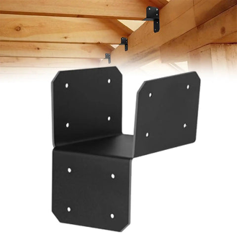 Super Sturdy Rock Solid Post Cap Tie Brackets For 4x4 Wood Decks And Joist Hangers, Beam Connector Sleeve, Metal Base Mount Bracket