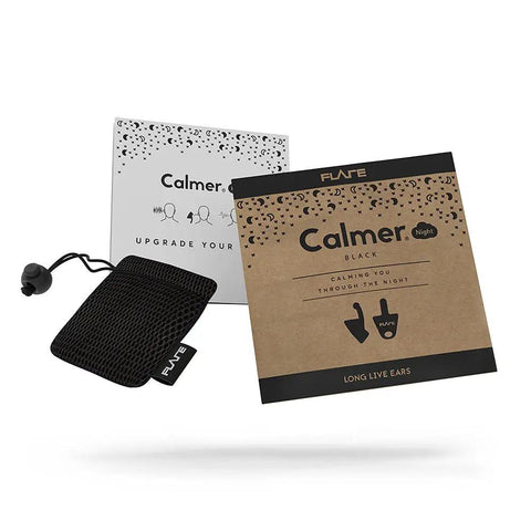 Packaging of Calmer Night Sleeping Ear Plugs Alternative For Quiet Nights Without Blocking Sound Ultra Soft Reusable Silicone designed.