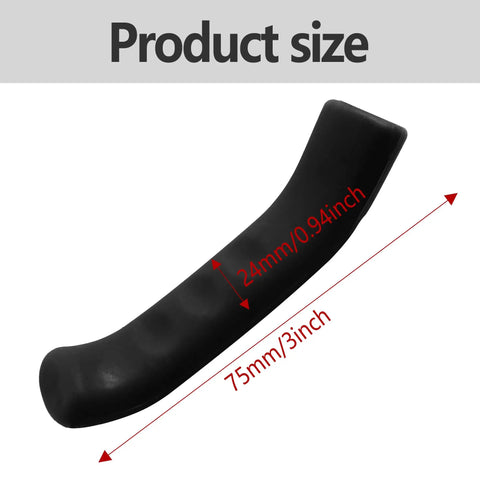 Two Pairs Silicone Brake Lever Grip Protectors For Bicycle Non Slip Grips Universal Fit 75x24mm Black product size