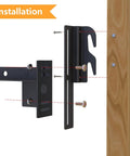 Installation of Four Piece Heavy Duty Bed Frame Conversion Brackets For Headboard Or Footboard Galvanized Steel Height Adjustable Kit.