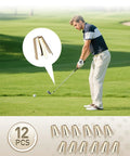 Brass golf shaft adapter shims, 12 pcs, universal 6-leg design, fits irons ferrules .335/.350/.355/.370
