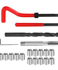 Pro Grade Thread Insert Repair Kit For Automotive Parts With High Precision Thread Sleeve And Durable Wear Resistant Aluminum Thread Repair For Damaged Threads In Motors Engines And Switchgear, tap, drill, inserts