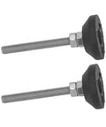 Two Pack M6 Thread Leveling Feet with Nylon Rubber Base Foot Pads for Machines Tools Furniture Shelves and Equipment Slip Resistant Levelers