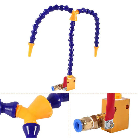 Bidirectional Mist Coolant Lubrication Spray System for CNC Milling Drilling Lathe Machines with 8mm Air Tube and Valve