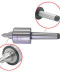 MT2 Live Center Long Nose 60 Degree With Triple Bearing Medium Duty Lathe Center 0.000197 Inch Accuracy Morse Taper 2MT Tailstock CNC Tool