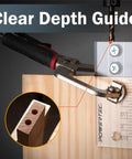 Doweling Jig Kit Three Eighths Inch For Woodworking With Laser Cut Witness Marks Easy Alignment Depth Scale Drill Guide