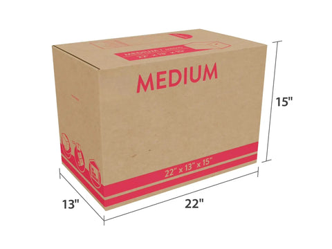Sturdy 22x13x15 Shipping Boxes For Moving, Packing, Storage And Mail, Brown Kraft Cardboard Boxes, Heavy Duty Corrugated, Easy To Assemble