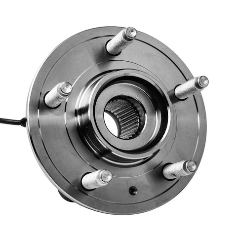 Front view of Wheel Hub and Bearing Assembly Left or Right With ABS Fits Captiva Sport Equinox Pontiac Torrent Saturn Vue Suzuki XL7 AUQDD 513276