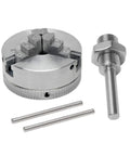 Mini Lathe Chuck Set Self Centering Zinc Alloy 3 Jaw And 4 Jaw Chucks With Connecting Rods For Woodworking