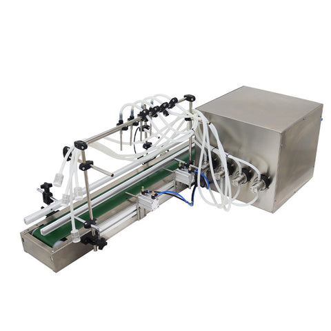 Zero Fuss Automatic Desktop 4 Head Liquid Filling Machine With Digital Controls And Rock Solid Stainless Steel Frame For Slick Dosing Of Drinks Beauty Products And Syrups 110V