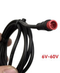 LED Bike Tail Light For Electric Bikes 6V 60V Waterproof Rear Light cable connector for power hookup