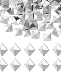 Pyramid spike studs, 200pcs, silver, flat-back rivets for leathercraft, front view