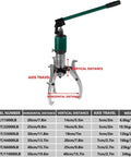 Heavy Duty Pro Grade Hydraulic Gear Puller Kit With 2 And 3 Jaw Bearing Pullers for Sprockets Axles And Rotors 50T Load Capacity