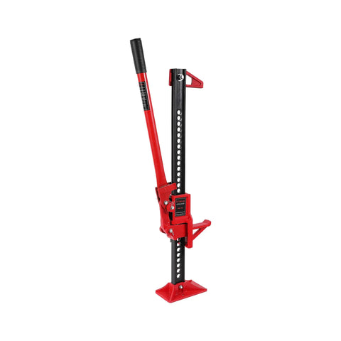 High Lift Recovery Jack 33 Inch 3.5 Ton Heavy Duty Off Road Farm Lifting Equipment With Wide Base in red iron