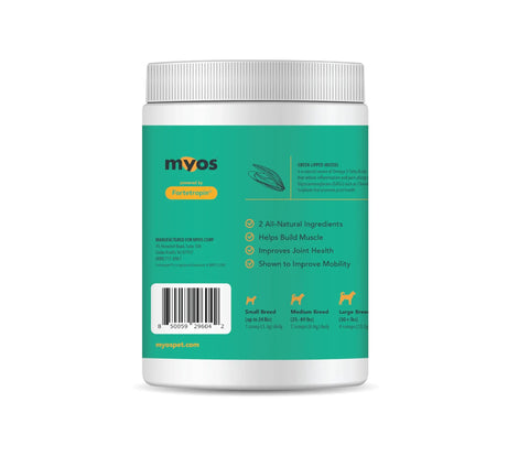 Dog Muscle And Joint Recovery Supplement With Fortetropin And Green Lipped Mussel For Faster Recovery Improved Mobility Joint Health Support Post Workout Recovery For Active Dogs 396 Gr package back view