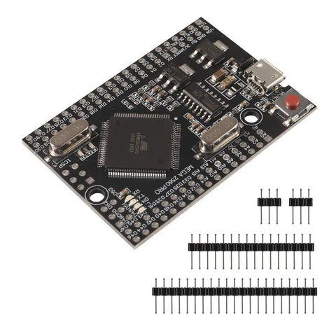 Mega 2560 Pro Embedded Board With CH340G USB UART Converter And ATmega2560-16AU Chip, compact 38x55mm, male pin headers included