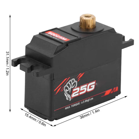 Savage Grip Metal Gear Digital Servo 25g With 2BB Coreless Motor, compact design, 36mm size for RC cars and boats