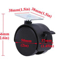 Double Wheel Nylon Casters For Furniture 1.5 To 2 Inch Wheels With Smooth Rolling Quiet Action Wear Resistant Floor Friendly