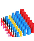 Bulk 200 Piece Silicone Rubber Tapered Plugs For Powder Coating And Metal Finishing Stopper Tool Kit High Heat Resistant Durable Sealing Caps Plug Set, assorted sizes