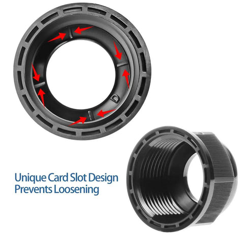Zoom view of 50 Pack One Half Inch IP68 Strain Relief Nylon Cord Grip Waterproof NPT Cable Glands with card slot design