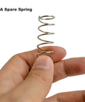 Hand holding a spare spring for All Purpose Hoof Trimming Tools For Goats Sheep Lamb Alpaca And Pig Hooves Carbon Steel Blades Pro Grade Nail Clippers