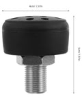 Adjustable Roller Skate Toe Stops And Brake Blocks Set with dimensions in centimeters for Quad Skates, Honeycomb Design, Non-Marking Rubber