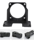Heavy Duty Gear Motor Mounting Bracket For 110V 180W Through 370W Single Phase Motors Aluminum Alloy Black Mount Triangular Reinforced Side Plates Great For DIY Projects Home Workshop Model Makers, black aluminum