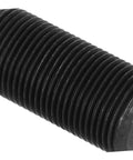 Close-up of hydraulic tool kit die set component for metal sheets and electrical conduit projects, showing threaded design.