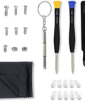 All In One Eyeglass Repair Kit With Anti Slip Nose Pad Replacement And Glasses Screws, Includes Precision Screwdrivers, Tweezers