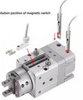 Badass Pneumatic Actuator With Rotary Swing Finger Design For Heavy Duty Industrial Automation Pick And Place Tasks Built Damn Tough No Sweat Cylinder Gripper Tool with magnetic switch installation.