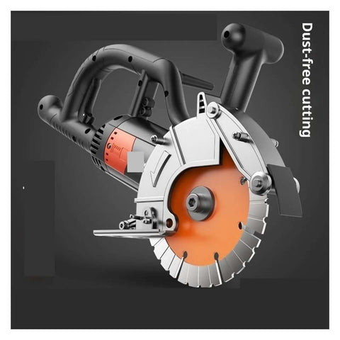 Pro Grade Cordless Circular Saw With Brushless Motor For Dust Free Concrete Wall Slotting And Heavy Duty Stone Grooving Cuts Hardcore Smooth As Butter No Sweat On Any Job Site, showcasing a powerful blade design.