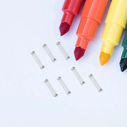 Top Notch 2O Piece Stainless Steel Compression Spring Kit For Ball Pen Rebuilds Home Repairs And Light Industrial Jobs Super Durable Silver Springs That Work Like Magic, small springs beside marker tips