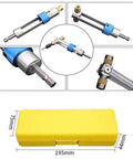 20Pcs Quick Change Drill Bit Set With Swivel Head Driver And Flip Drive, HSS High Speed Steel Bits displayed with yellow case
