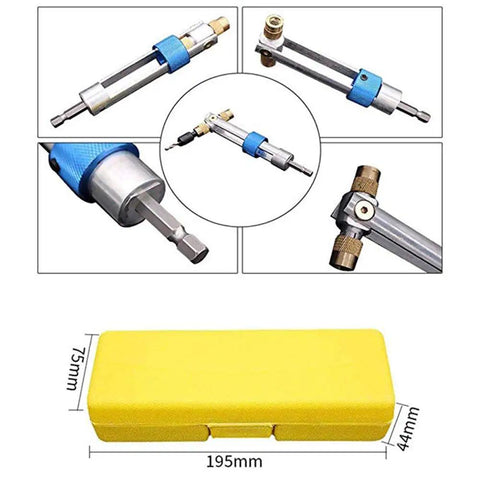 20Pcs Quick Change Drill Bit Set With Swivel Head Driver And Flip Drive, HSS High Speed Steel Bits displayed with yellow case