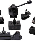 Wedge Type Quick Change Tool Post Set for Mini Lathe 6 to 9 Inch Swing With Base 250000 And 3 250001 Tool Holders