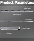 Pro Grade 24 Inch Machinist Precision Straight Edge For Cylinder Heads And Engine Blocks, size chart with 60cm and 1.4in dimensions
