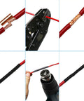 970Pcs Wire Ferrules Kit With Tinned Copper Crimp Connectors Non Insulated Cable End Terminals for Electrical Wiring in action