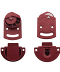 16 Pieces Plastic Red Cabinet Sliding Door Pulley With Screws Wardrobe Roller Track Gear Panel Interior Kit For Furniture