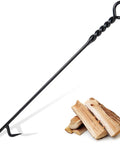 40 Inch Fire Poker For Fire Pit With Twisted Rope Handle Heavy Duty Handmade Steel Campfire Poker For Wood Stove Log Coals