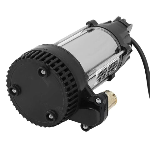 Top Shelf Stainless Steel Submersible Sump Pump With Three Hundred Watt Motor And Four Cubic Meter Flow showing the motor and connection.