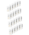 Top Shelf 20 Pack Night Light Wall Outlets Featuring Fast Usb C Charging Ports 15 Amp High Speed Rating Plus Manual Switch Warm LED Glow Tamper Resistant Design Includes Matching Wall Plates in a close-up arrangement.