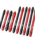 Assortment of 12mm To 9mm Front Wheel Hub Adapters For 100mm Thru Axle Quick Release, Lightweight Anodized 7075 Aluminum, Black and Red