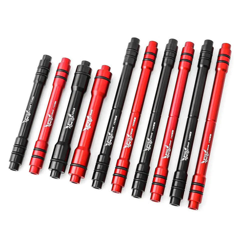 Assortment of 12mm To 9mm Front Wheel Hub Adapters For 100mm Thru Axle Quick Release, Lightweight Anodized 7075 Aluminum, Black and Red