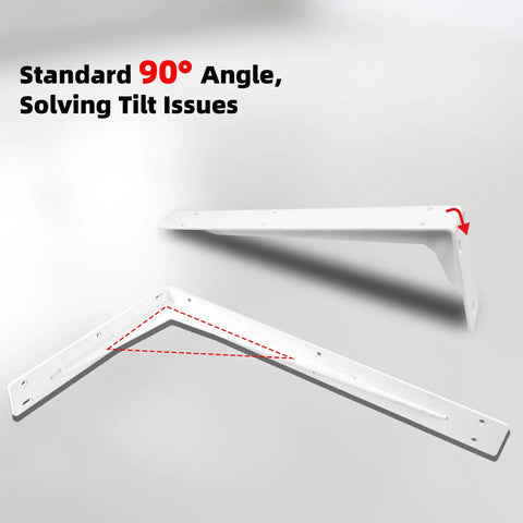 Heavy Duty 20 Inch L Shelf Brackets With 880 Lb Load Capacity, 1/5 Inch Thick Steel, 90 Degree Metal Shelf Brackets