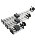 Workhorse Linear Guide System With Ball Screw SFU1204 Handwheel, Manual Sliding Table 100 To 500 mm Stroke, Precision Bearing Steel Chrome Plated