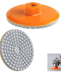 2 Pack Diamond Polishing Pads 3 Inch With Integrated M10 Backing Base For Marble Concrete Stone And Granite Polisher Dry Or Wet Sanding Buffing Wheel Abrasive Discs Low Noise Durable Performance For Angle Grinders